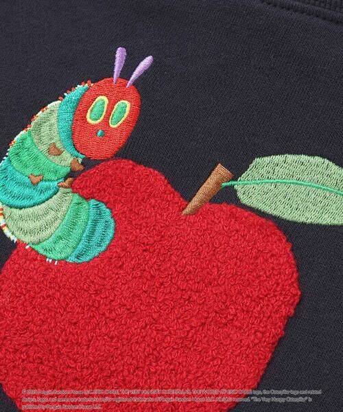 SLAP SLIP / スラップ スリップ スウェット | 【絵本コラボ-はらぺこあおむし-】無地総柄フルーツあおむしモチーフトレーナー(80~120cm) | 詳細7