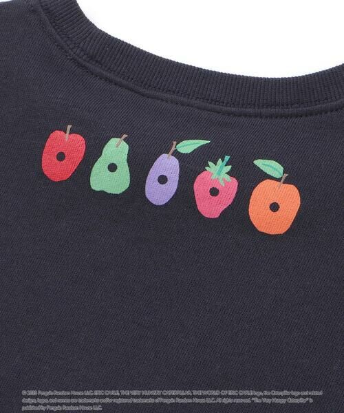 SLAP SLIP / スラップ スリップ スウェット | 【絵本コラボ-はらぺこあおむし-】無地総柄フルーツあおむしモチーフトレーナー(80~120cm) | 詳細8