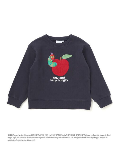 SLAP SLIP / スラップ スリップ スウェット | 【絵本コラボ-はらぺこあおむし-】無地総柄フルーツあおむしモチーフトレーナー(80~120cm) | 詳細3