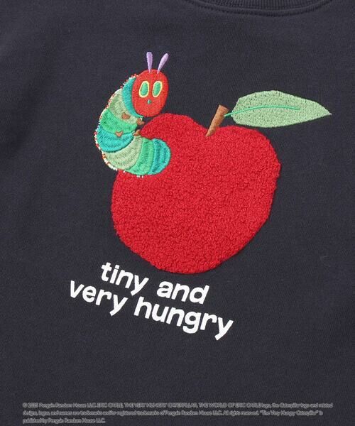 SLAP SLIP / スラップ スリップ スウェット | 【絵本コラボ-はらぺこあおむし-】無地総柄フルーツあおむしモチーフトレーナー(80~120cm) | 詳細6