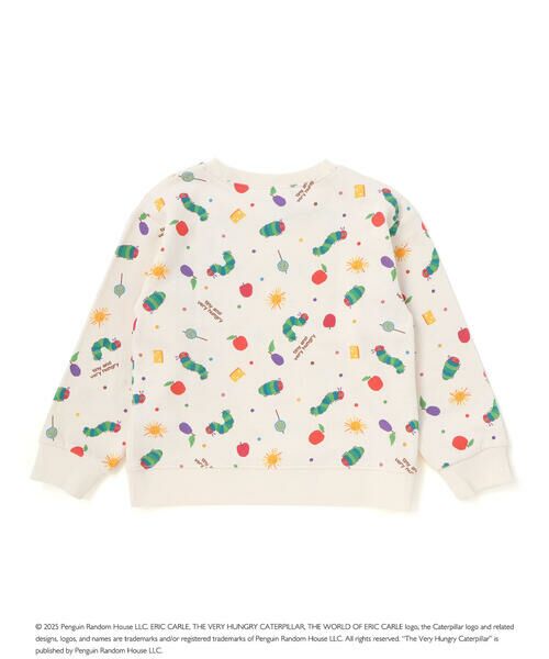 SLAP SLIP / スラップ スリップ スウェット | 【絵本コラボ-はらぺこあおむし-】無地総柄フルーツあおむしモチーフトレーナー(80~120cm) | 詳細16