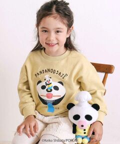 【絵本コラボ-パンダのおさじとフライパンダ-】いろいろモチーフトレーナー(80~120cm)
