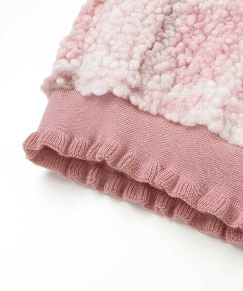 SLAP SLIP / スラップ スリップ スウェット | ハートリボンキラキラボアパッチもこもこチェックトレーナー(80~130cm) | 詳細8