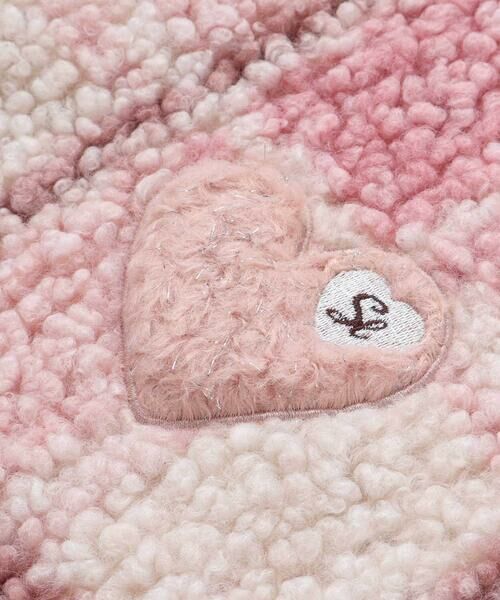 SLAP SLIP / スラップ スリップ スウェット | ハートリボンキラキラボアパッチもこもこチェックトレーナー(80~130cm) | 詳細4