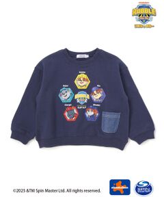 SLAP SLIP / スラップ スリップ スウェット | 【「パウ・パトロール」スピンオフ・シリーズ「ラブル＆クルー」×SLAPSLIP】デニムポケットトレーナー(90~130cm)