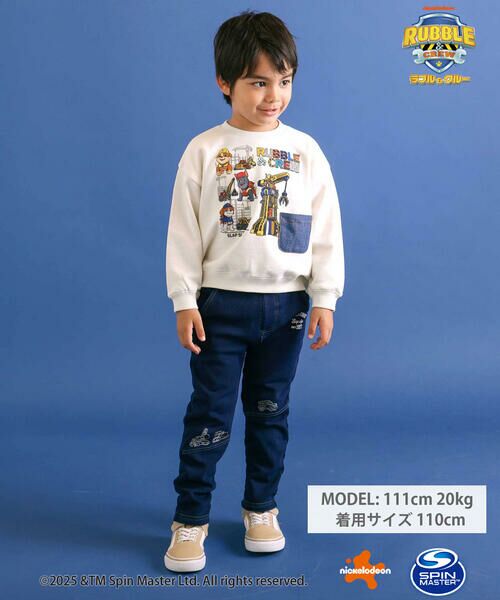 SLAP SLIP / スラップ スリップ スウェット | 【「パウ・パトロール」スピンオフ・シリーズ「ラブル&クルー」×SLAPSLIP】デニムポケットトレーナー(90~130cm) | 詳細1