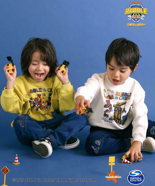 SLAP SLIP / スラップ スリップ スウェット | 【「パウ・パトロール」スピンオフ・シリーズ「ラブル&クルー」×SLAPSLIP】デニムポケットトレーナー(90~130cm) | 詳細2