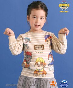 SLAP SLIP / スラップ スリップ スウェット | 【「パウ・パトロール」スピンオフ・シリーズ「ラブル＆クルー」×SLAPSLIP】フロントプリントボーダートレーナー(90~130cm)