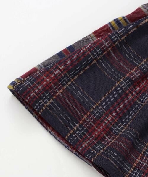 SLAP SLIP / スラップ スリップ スウェット | 【お揃い】ハートいっぱい刺しゅうモチーフ切り替えチェックドッキングトレーナー(80~130cm) | 詳細10