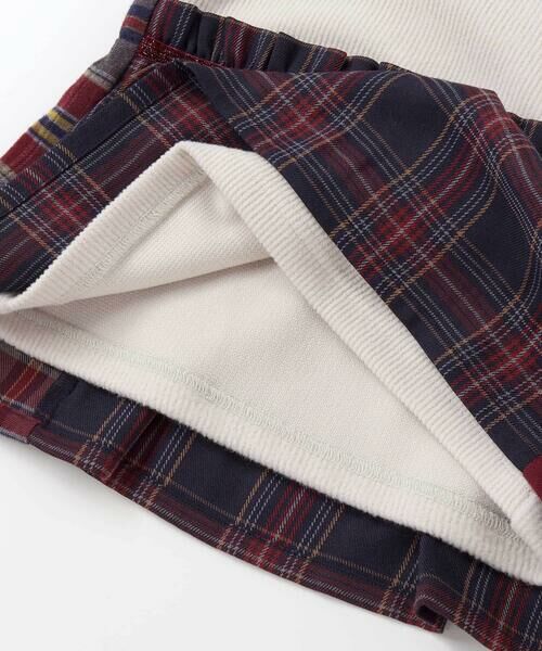 SLAP SLIP / スラップ スリップ スウェット | 【お揃い】ハートいっぱい刺しゅうモチーフ切り替えチェックドッキングトレーナー(80~130cm) | 詳細12