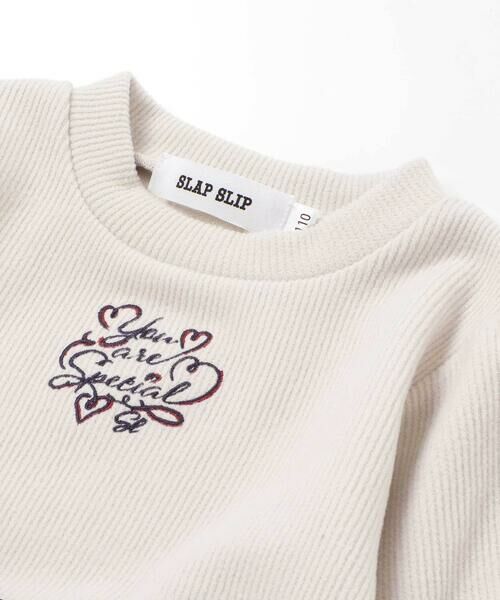 SLAP SLIP / スラップ スリップ スウェット | 【お揃い】ハートいっぱい刺しゅうモチーフ切り替えチェックドッキングトレーナー(80~130cm) | 詳細5