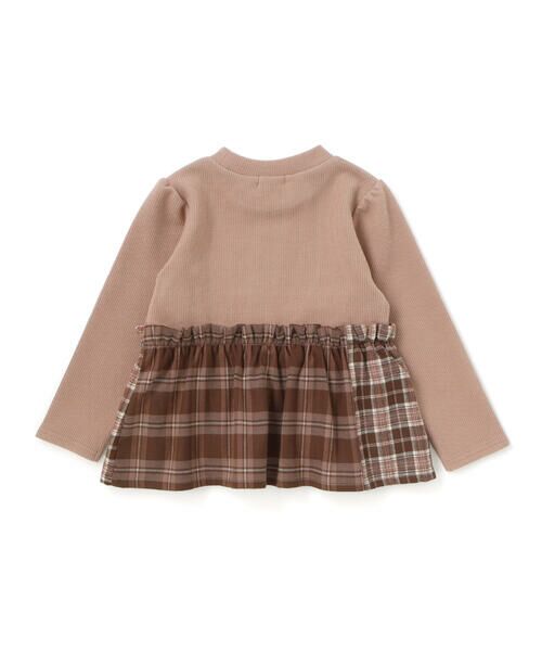 SLAP SLIP / スラップ スリップ スウェット | 【お揃い】ハートいっぱい刺しゅうモチーフ切り替えチェックドッキングトレーナー(80~130cm) | 詳細16