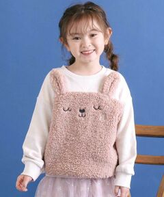 SLAP SLIP / スラップ スリップ スウェット | 恐竜クマウサギアニマルフェイスボア切り替えトレーナー(80~120cm)