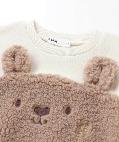 SLAP SLIP / スラップ スリップ スウェット | 恐竜クマウサギアニマルフェイスボア切り替えトレーナー(80~120cm) | 詳細3