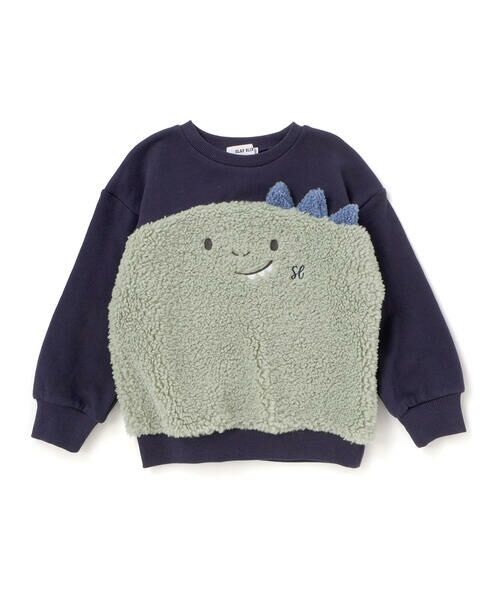 SLAP SLIP / スラップ スリップ スウェット | 恐竜クマウサギアニマルフェイスボア切り替えトレーナー(80~120cm) | 詳細11
