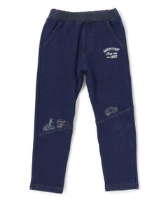 SLAP SLIP / スラップ スリップ デニムパンツ | グングンのぼるよはたらくくるま刺しゅうロングパンツ(80~130cm)