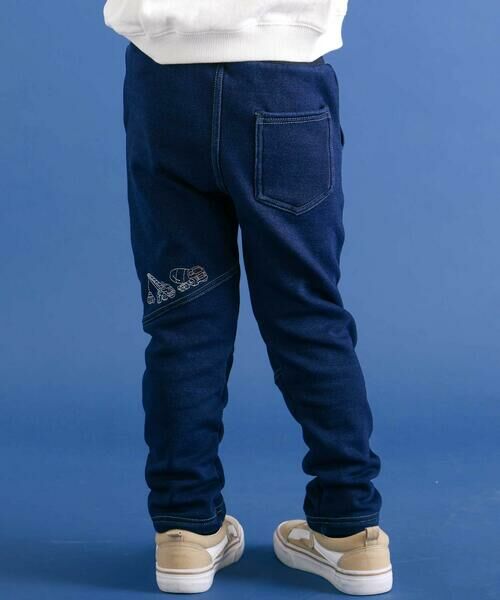 SLAP SLIP / スラップ スリップ デニムパンツ | グングンのぼるよはたらくくるま刺しゅうロングパンツ(80~130cm) | 詳細2