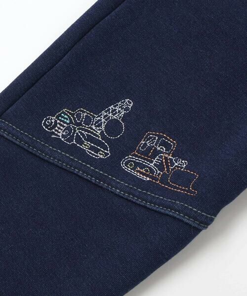 SLAP SLIP / スラップ スリップ デニムパンツ | グングンのぼるよはたらくくるま刺しゅうロングパンツ(80~130cm) | 詳細9