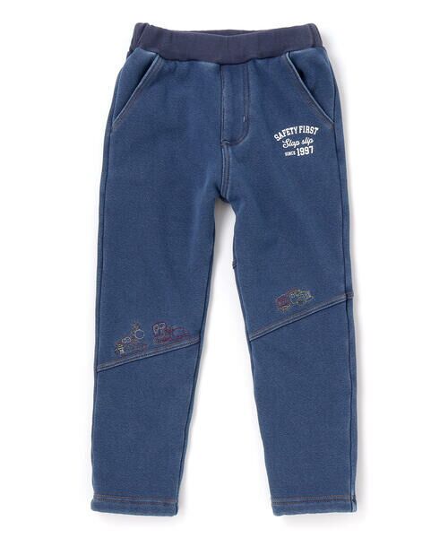 SLAP SLIP / スラップ スリップ デニムパンツ | グングンのぼるよはたらくくるま刺しゅうロングパンツ(80~130cm) | 詳細15