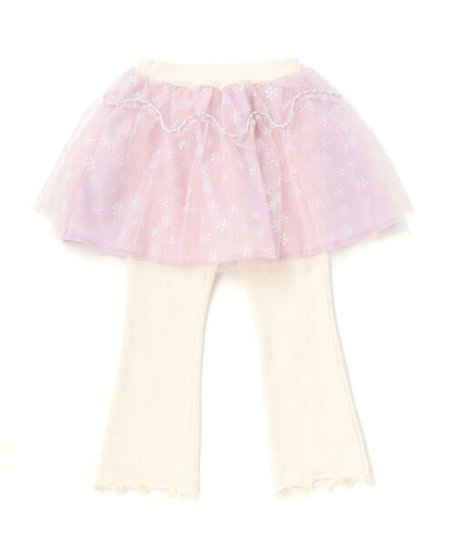 SLAP SLIP / スラップ スリップ その他パンツ | ふわふわドット雪柄チュールセミフレアスカッツ(80~120cm) | 詳細2