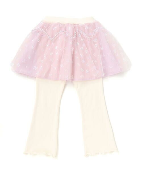 SLAP SLIP / スラップ スリップ その他パンツ | ふわふわドット雪柄チュールセミフレアスカッツ(80~120cm) | 詳細3