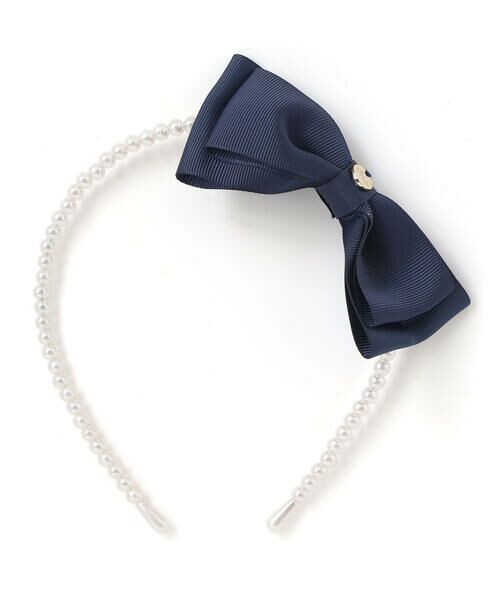 SLAP SLIP / スラップ スリップ カチューシャ・カチューム・その他 | リボン付きパールビーズカチューシャ（ネイビー）