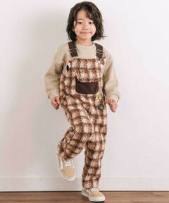 SLAP SLIP / スラップ スリップ サロペット・オールインワン | フロントポケットもこもこボアサロペット(80~110cm)