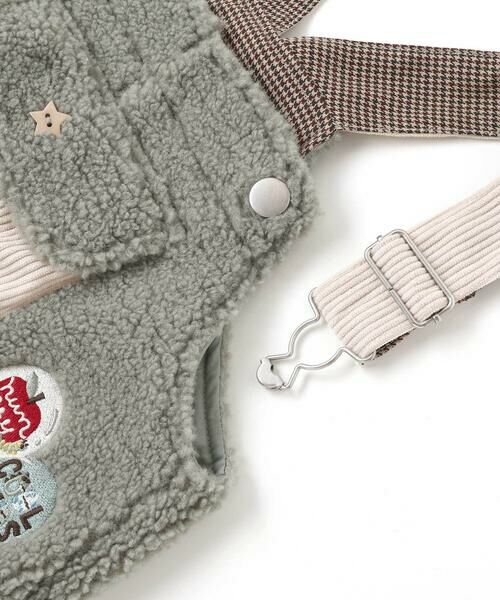 SLAP SLIP / スラップ スリップ サロペット・オールインワン | フロントポケットもこもこボアサロペット(80~110cm) | 詳細4