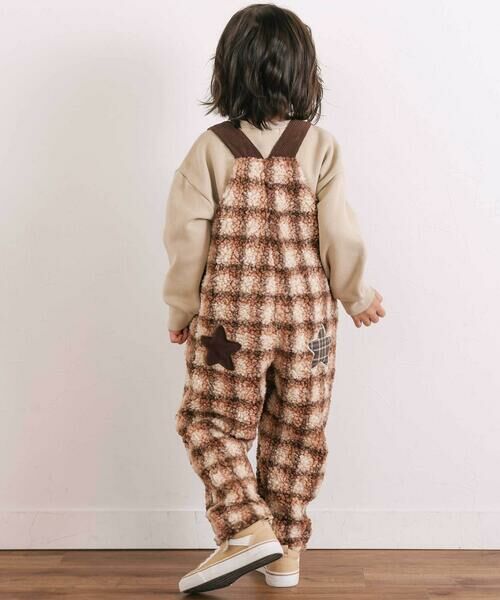 SLAP SLIP / スラップ スリップ サロペット・オールインワン | フロントポケットもこもこボアサロペット(80~110cm) | 詳細13