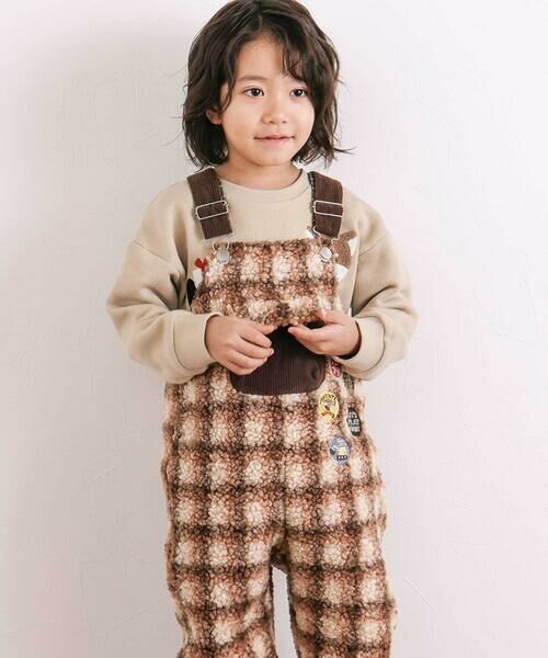 SLAP SLIP / スラップ スリップ サロペット・オールインワン | フロントポケットもこもこボアサロペット(80~110cm) | 詳細15