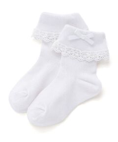 SLAP SLIP / スラップ スリップ ソックス | 折り返しレースリボンソックス(13~21cm)