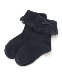 SLAP SLIP / スラップ スリップ ソックス | 折り返しレースリボンソックス(13~21cm)