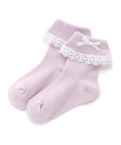 SLAP SLIP / スラップ スリップ ソックス | 折り返しレースリボンソックス(13~21cm)