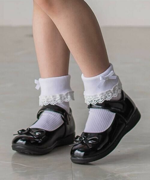 SLAP SLIP / スラップ スリップ ソックス | 折り返しレースリボンソックス(13~21cm) | 詳細1