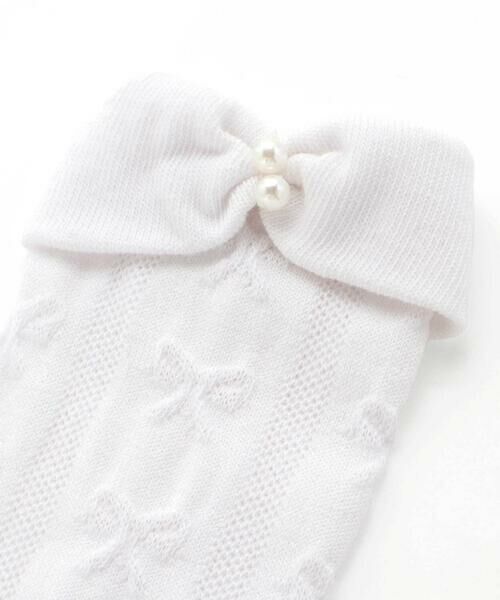 SLAP SLIP / スラップ スリップ ソックス | パールビーズ付き折り返しリボンハイソックス(13~21cm) | 詳細3