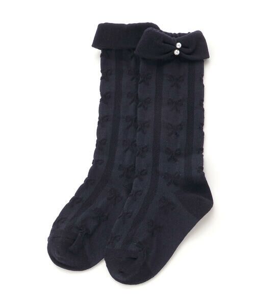 SLAP SLIP / スラップ スリップ ソックス | パールビーズ付き折り返しリボンハイソックス(13~21cm) | 詳細7
