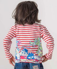 SLAP SLIP / スラップ スリップ Tシャツ | 【原作クレヨンしんちゃん×はぴだんぶい×SLAPSLIP】デニムポケット付きバックプリントTシャツ(80~120cm)