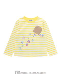SLAP SLIP / スラップ スリップ Tシャツ | 【原作クレヨンしんちゃん×はぴだんぶい×SLAPSLIP】デニムポケット付きバックプリントTシャツ(80~120cm)