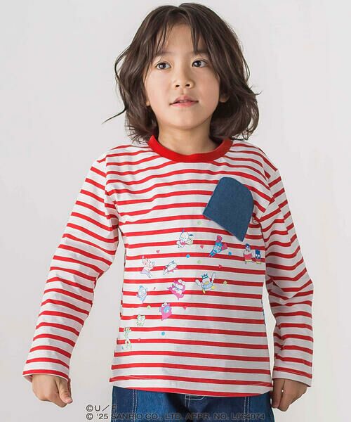 SLAP SLIP / スラップ スリップ Tシャツ | 【原作クレヨンしんちゃん×はぴだんぶい×SLAPSLIP】デニムポケット付きバックプリントTシャツ(80~120cm) | 詳細3