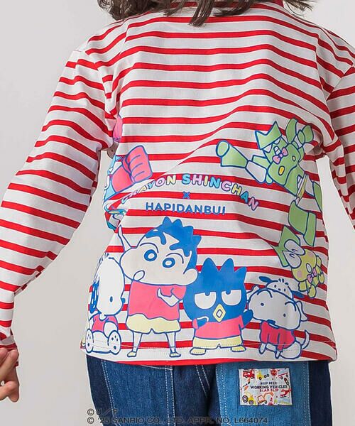 SLAP SLIP / スラップ スリップ Tシャツ | 【原作クレヨンしんちゃん×はぴだんぶい×SLAPSLIP】デニムポケット付きバックプリントTシャツ(80~120cm) | 詳細4