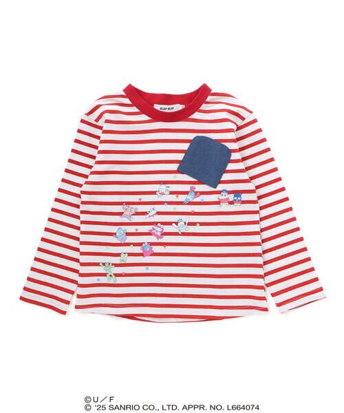 SLAP SLIP / スラップ スリップ Tシャツ | 【原作クレヨンしんちゃん×はぴだんぶい×SLAPSLIP】デニムポケット付きバックプリントTシャツ(80~120cm) | 詳細5