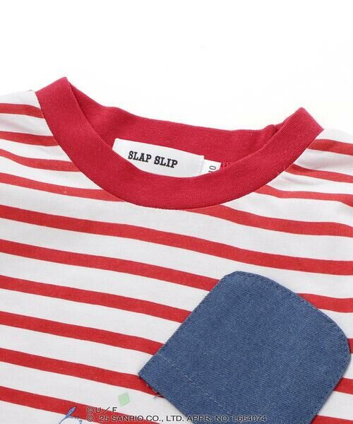 SLAP SLIP / スラップ スリップ Tシャツ | 【原作クレヨンしんちゃん×はぴだんぶい×SLAPSLIP】デニムポケット付きバックプリントTシャツ(80~120cm) | 詳細7