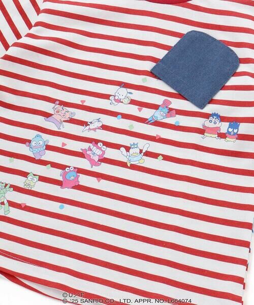 SLAP SLIP / スラップ スリップ Tシャツ | 【原作クレヨンしんちゃん×はぴだんぶい×SLAPSLIP】デニムポケット付きバックプリントTシャツ(80~120cm) | 詳細8