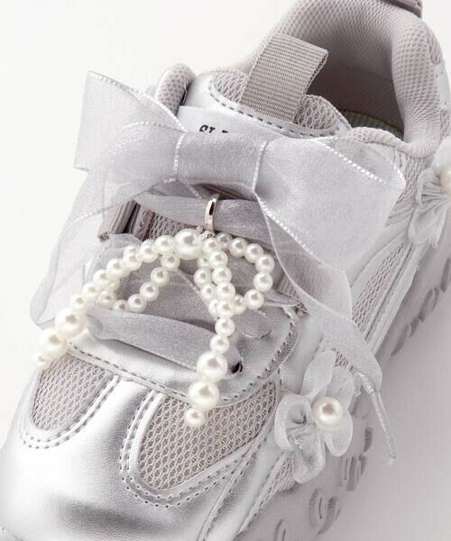 SLAP SLIP / スラップ スリップ スニーカー | キラふわフラワーリボンスニーカー(17~22cm) | 詳細6