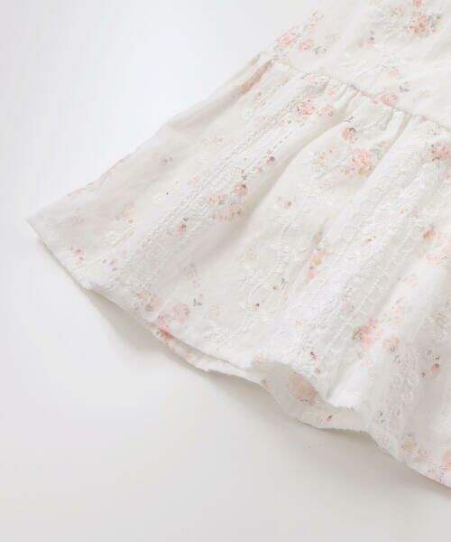 SLAP SLIP / スラップ スリップ ミニ丈・ひざ丈ワンピース | 花柄キラッとストライプドッキングワンピース(80~130cm) | 詳細8