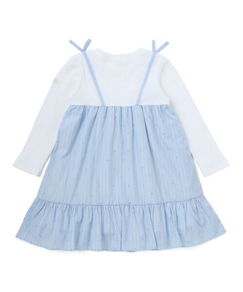 SLAP SLIP / スラップ スリップ ミニ丈・ひざ丈ワンピース | 花柄キラッとストライプドッキングワンピース(80~130cm) | 詳細16