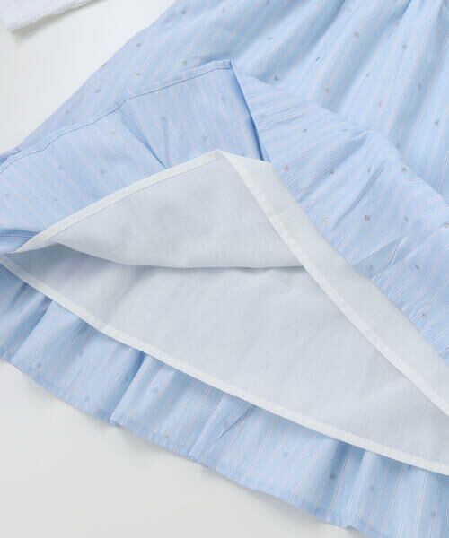 SLAP SLIP / スラップ スリップ ミニ丈・ひざ丈ワンピース | 花柄キラッとストライプドッキングワンピース(80~130cm) | 詳細19