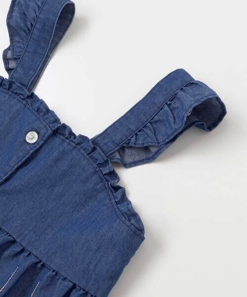 SLAP SLIP / スラップ スリップ その他トップス | キラキラ刺しゅう裾スカラップ無地ドットライトオンスデニムセットアップ(90~130cm) | 詳細5