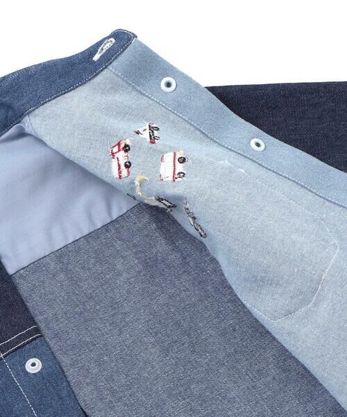SLAP SLIP / スラップ スリップ シャツ・ブラウス | はたらくくるま刺しゅう胸ポケット切り替えデザインシャツ(80~130cm) | 詳細9