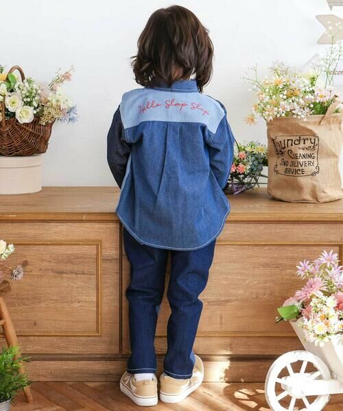 SLAP SLIP / スラップ スリップ シャツ・ブラウス | はたらくくるま刺しゅう胸ポケット切り替えデザインシャツ(80~130cm) | 詳細3